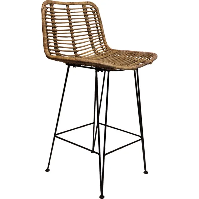Sweet Living Rotan Barstoel Cas Greywash - 50x45xH98 cm