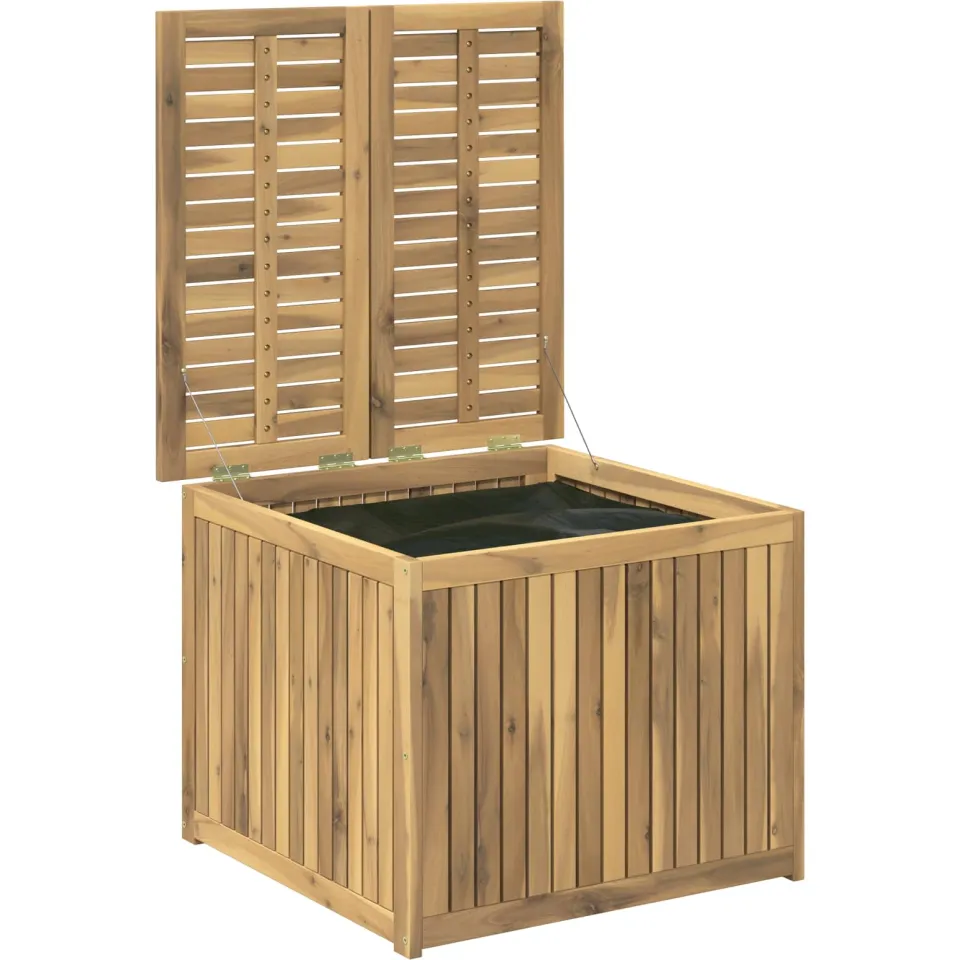 vidaXL Tuinopslagdoos Massief Acaciahout 70,5 x 68,5 x 53,5 cm Bruin