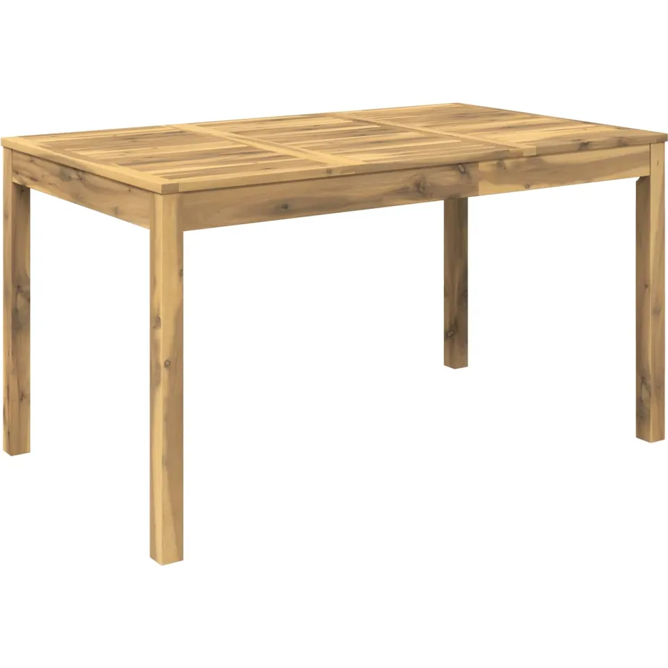 vidaXL Tuindiner tafel LAREN Witgewassen 141 x 80,5 x 75 cm, foto 3