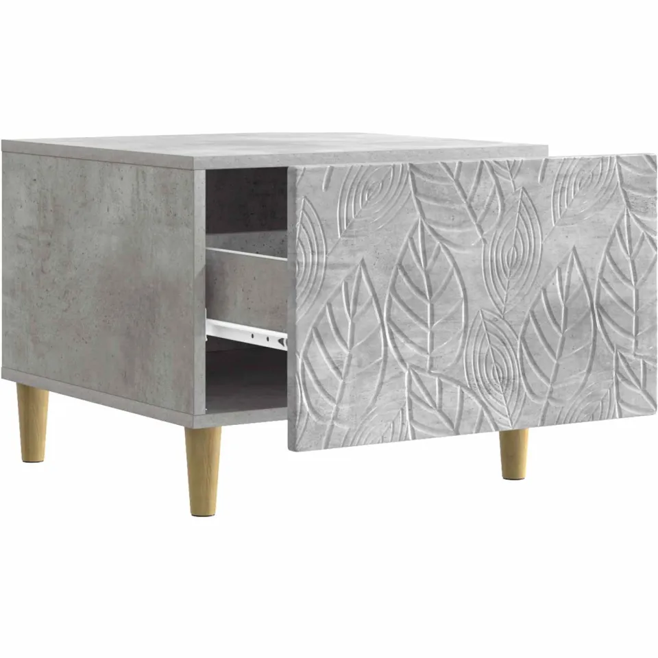vidaXL Salontafel Betongrijs 50 x 49 x 40 cm Bewerkt hout