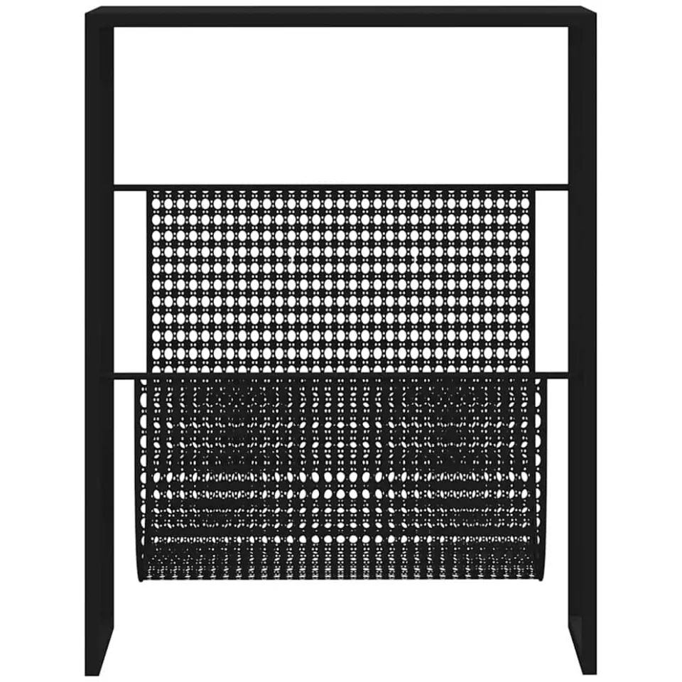 vidaXL Tijdschriftenrek 35x15x45 cm staal zwart