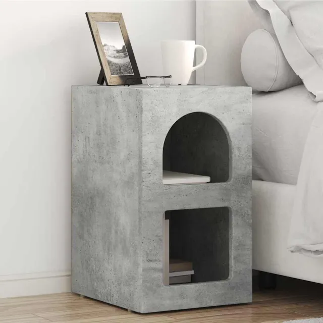 vidaXL Nachtkastje ELST 2 st Beton Grijs 29,5 x 33,5 x 50 cm, foto 2