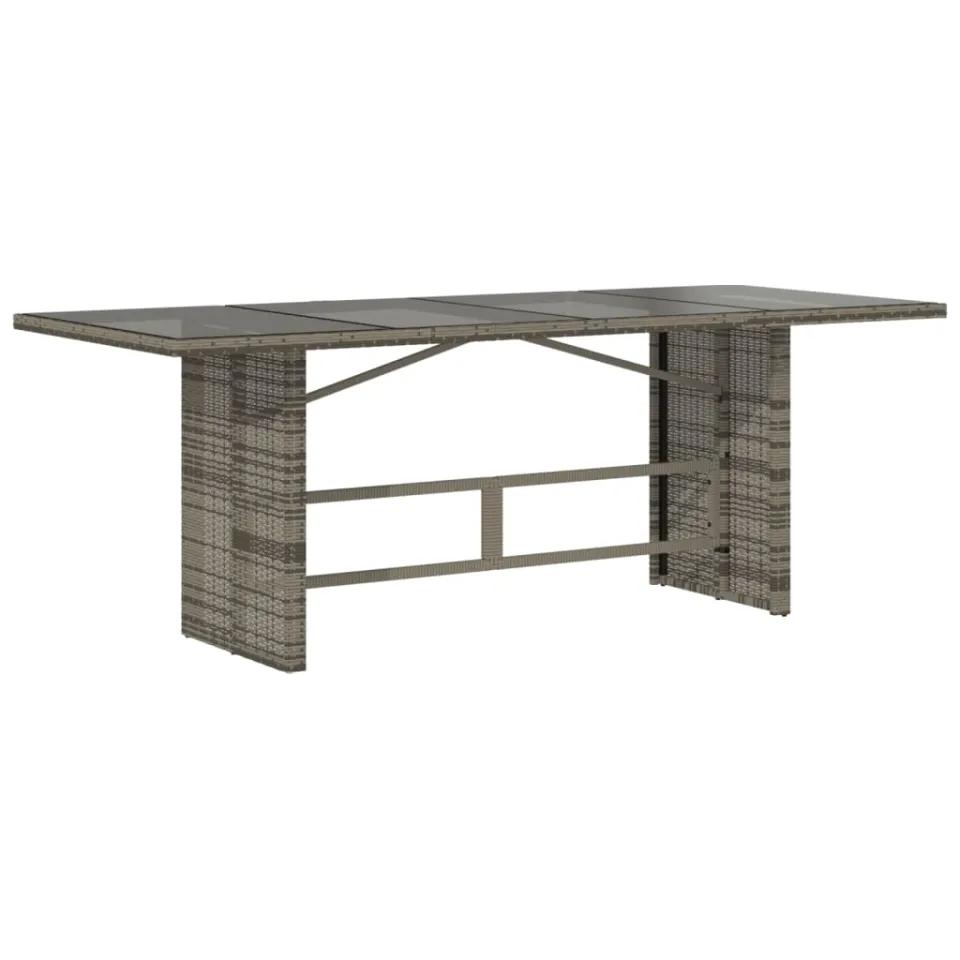 vidaXL 9-delige Tuinset met kussens poly rattan grijs, foto 4