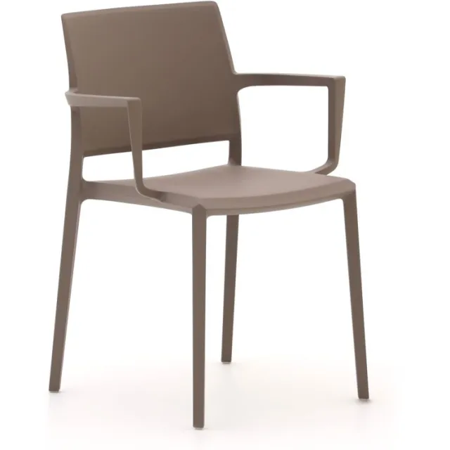 Forza Furniture Forza Sile dining tuinstoel stapelbaar Taupe
