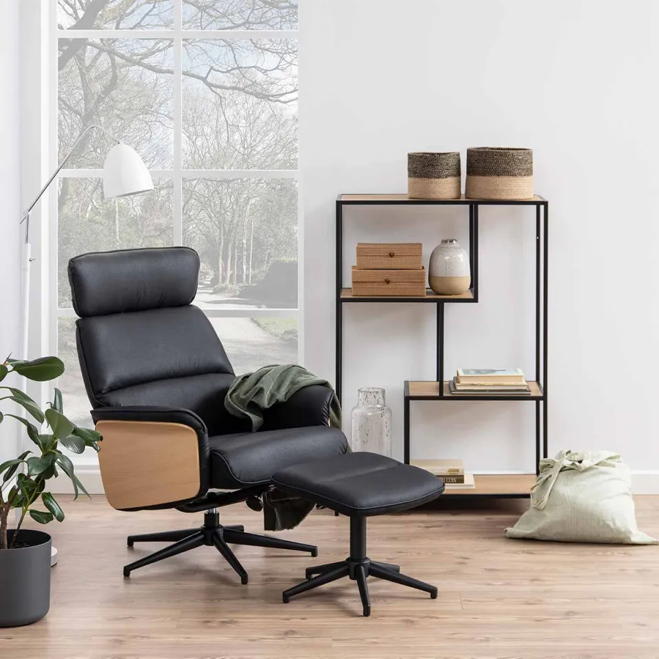 Lisomme Vic houten boekenkast naturel - 77 x 114 cm, foto 2
