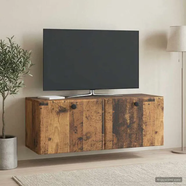 vidaXL Wandbeugel TV-kast 78,5 x 31 x 30 cm Oud hout Bewerkt hout Bruin