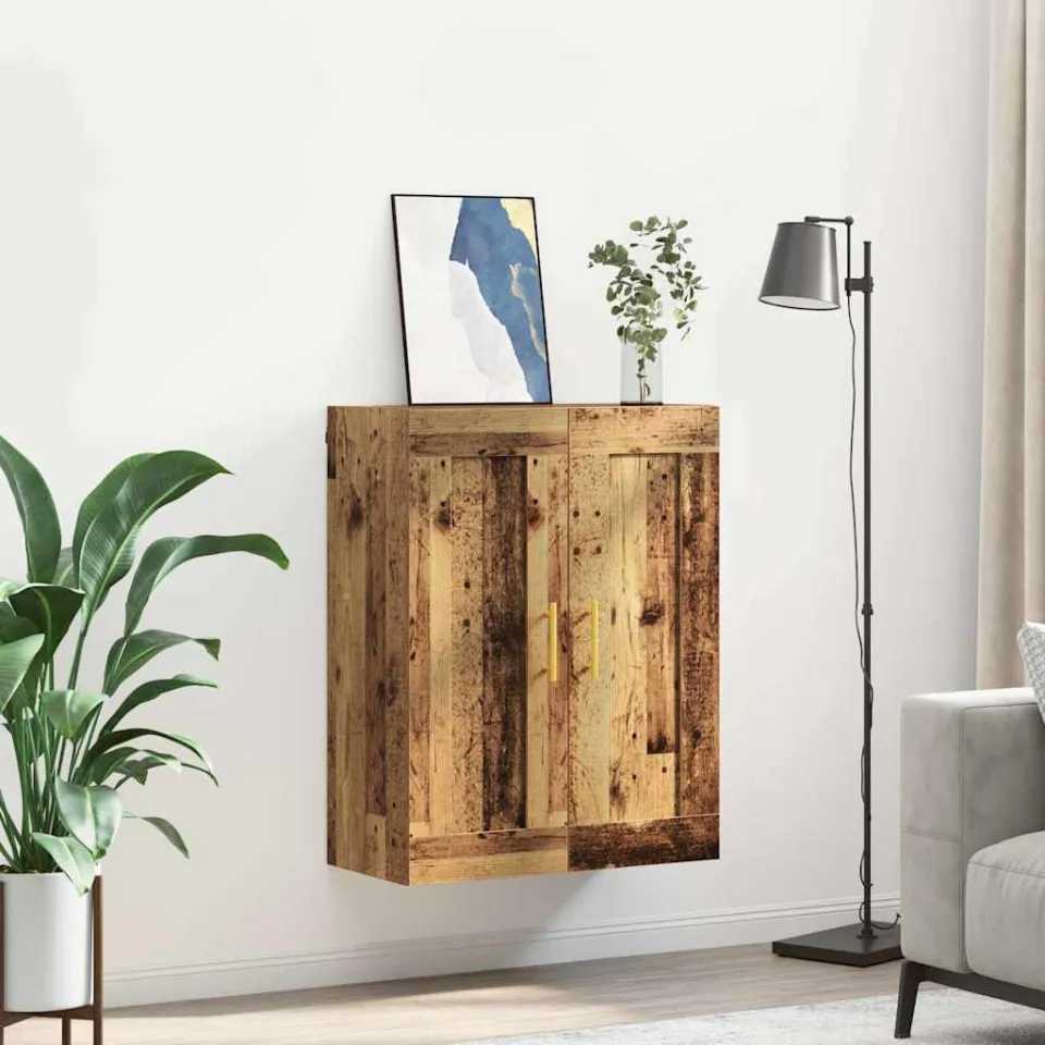 vidaXL Wandkast Oud Hout 69,5 x 34 x 90 cm Bewerkt hout bruin, foto 4