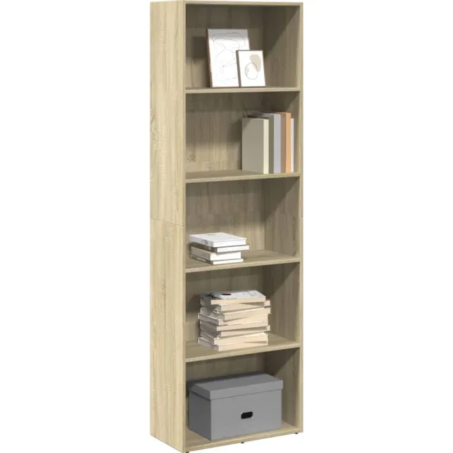 vidaXL Boekenkast 60x30x189 cm bewerkt hout sonoma eikenkleurig Bruin