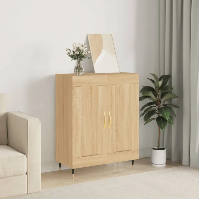 vidaXL Dressoir 69,5x34x90 cm bewerkt hout sonoma eikenkleurig, foto 2