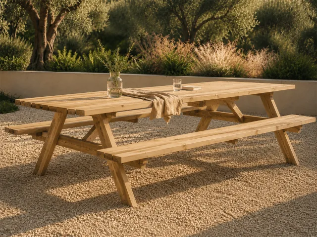 Mobistoxx Picknicktafel FLORENCE 8-10 personen noorse den/spar