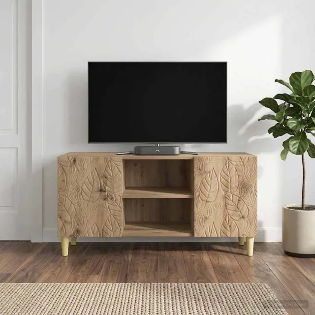 vidaXL TV-kast 102 x 34,5 x 50 cm Artisanaal eiken Bewerkt hout, foto 2