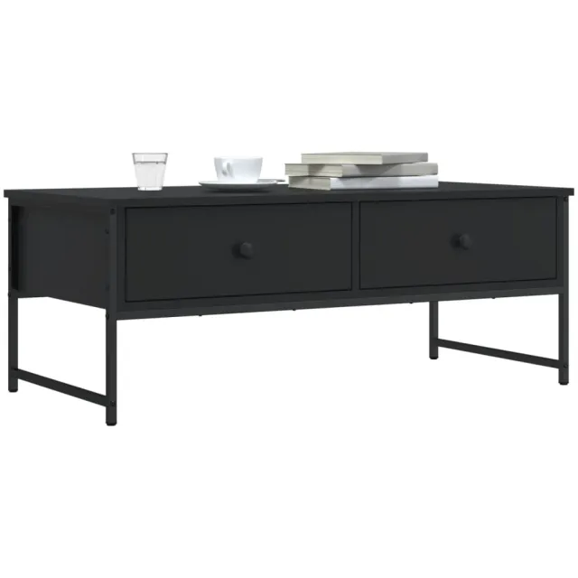 vidaXL Salontafel 101x49x39,5 cm bewerkt hout zwart