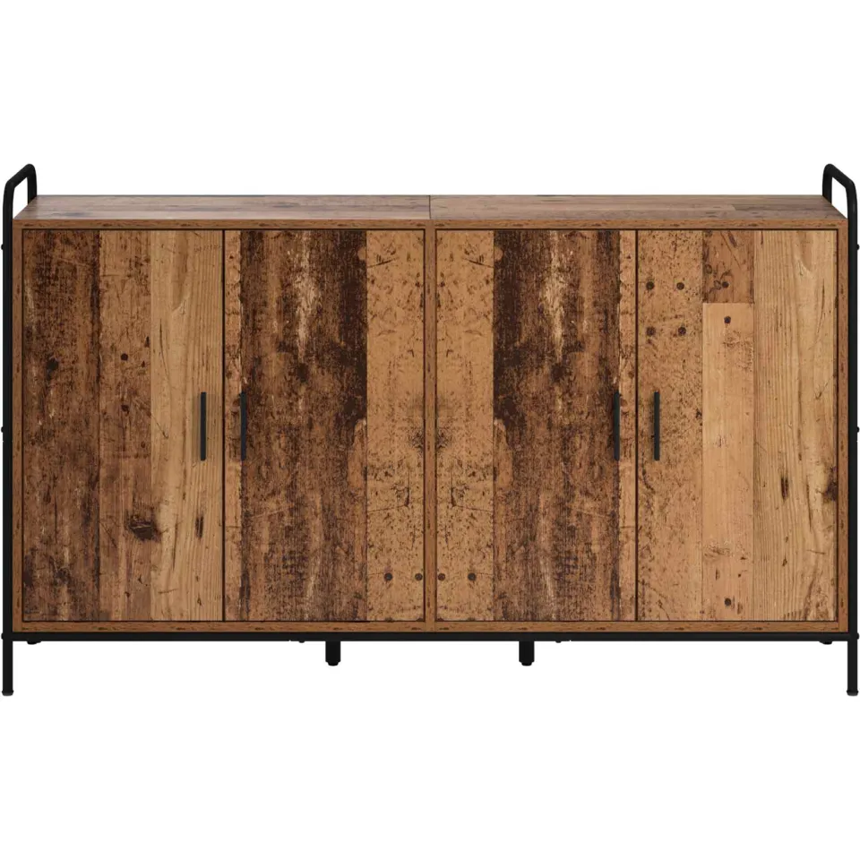vidaXL Dressoir Oud hout 97 x 33 x 81 cm Bewerkt hout bruin, foto 4