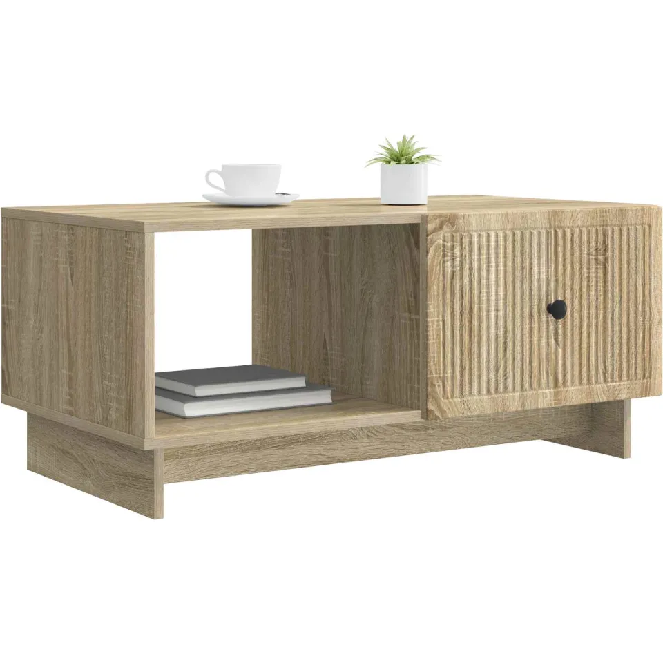 vidaXL Salontafel Sonoma Eiken 90 x 50 x 40 cm Bewerkt hout Bruin
