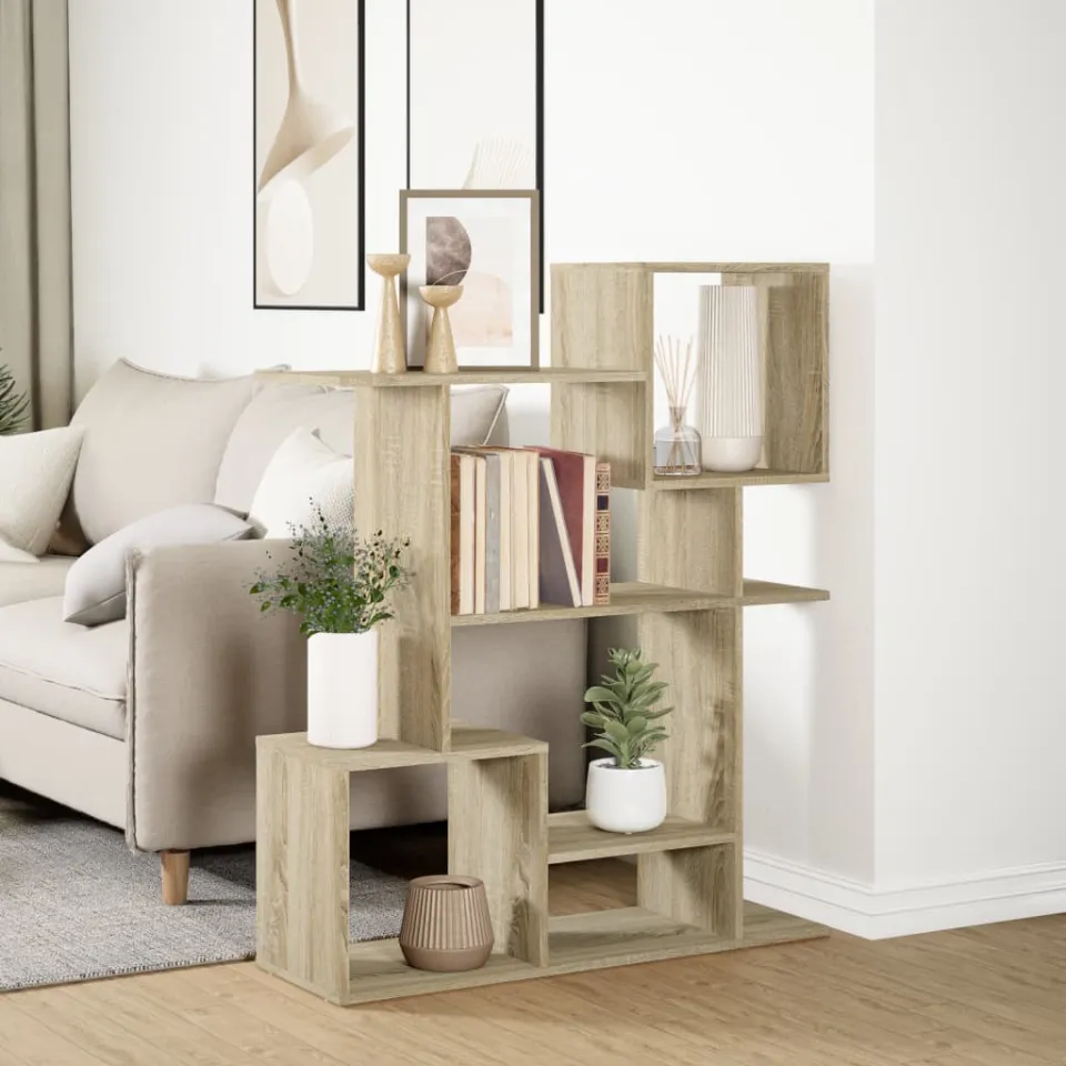 vidaXL Kamerscherm / boekenkast 92x29x112 cm hout sonoma eikenkleur, foto 4