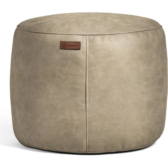 Casacomfy Modipouf - Poef / Hocker - Rond - Lederlook - Ø 45 cm - Beige