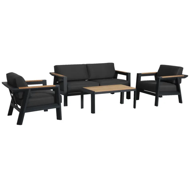 Intergard Alexia I aluminium loungeset antraciet