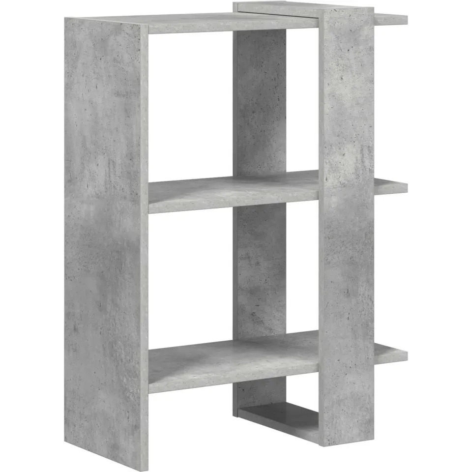 vidaXL Boekenkast 2-laags 52 x 25 x 71,5 cm Bewerkt hout Beton Grijs, foto 3