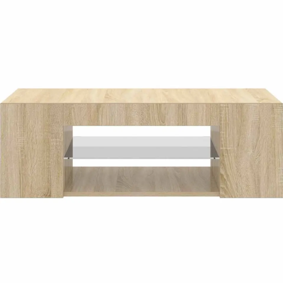 vidaXL Tv-meubel met LED-verlichting 90x39x30 cm sonoma eikenkleurig Bruin