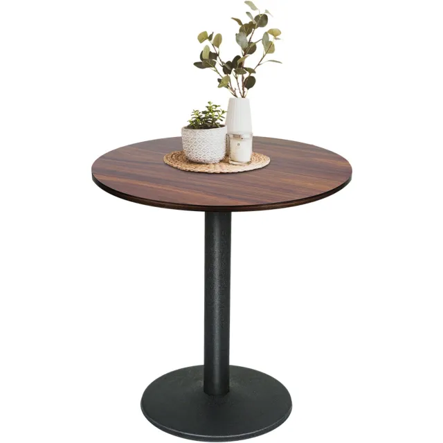 PIPIPOXER Eettafel Bistrotafel Bartafel Bijzettafel tuintafel MDF - Tafeltje - Ronde - Hout 60*60*75cm Houttint