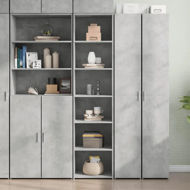 vidaXL Hoge kast 45x41x185 cm bewerkt hout betongrijs grijs, foto 2
