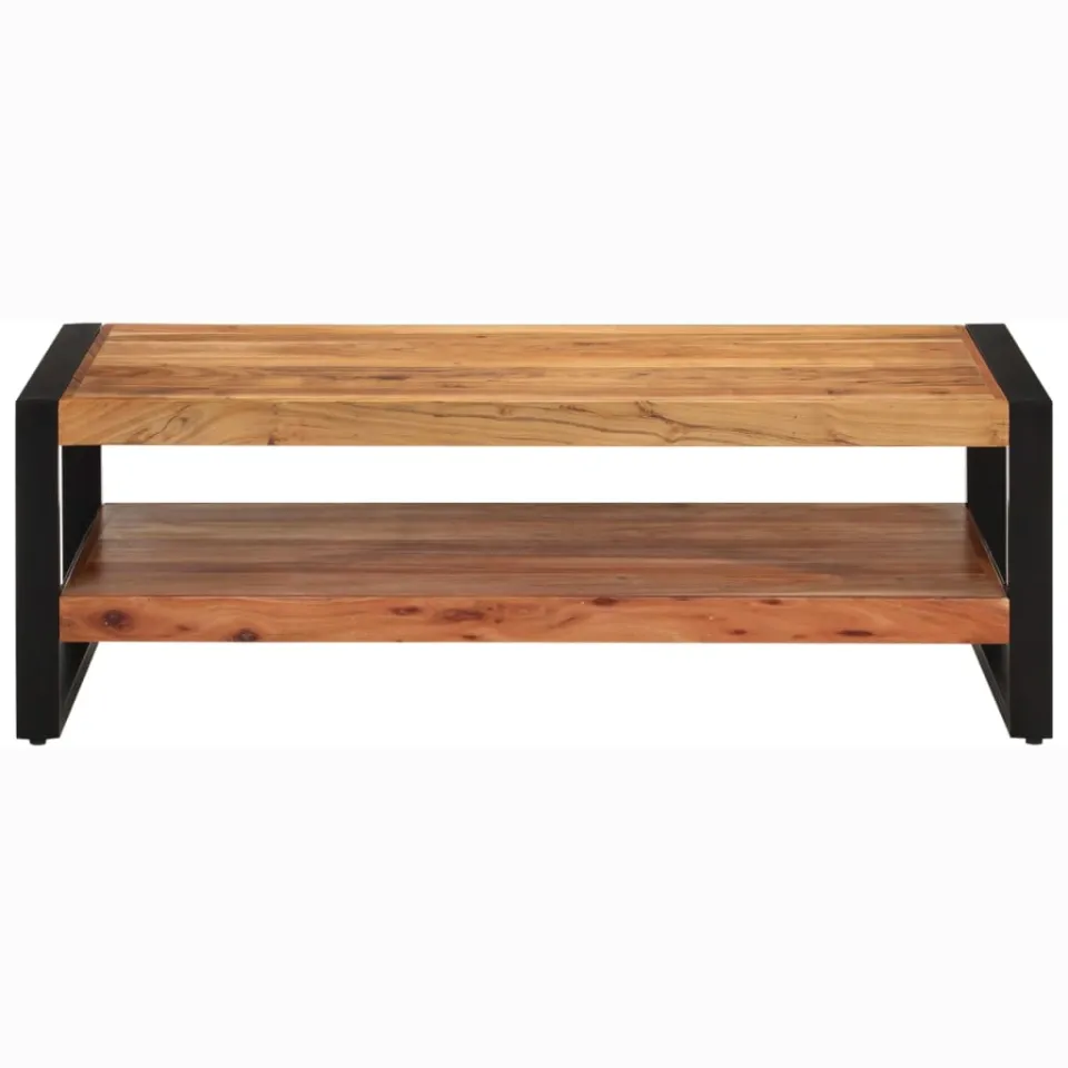 vidaXL Salontafel 120x55x40 cm massief acaciahout bruin, foto 2