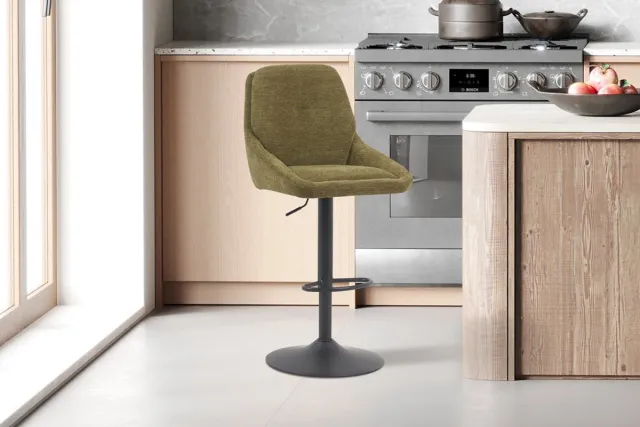 BBarstoel Sabine Groen – Verstelbare Zithoogte 64-85 cm – Draaibaar – Rousseau