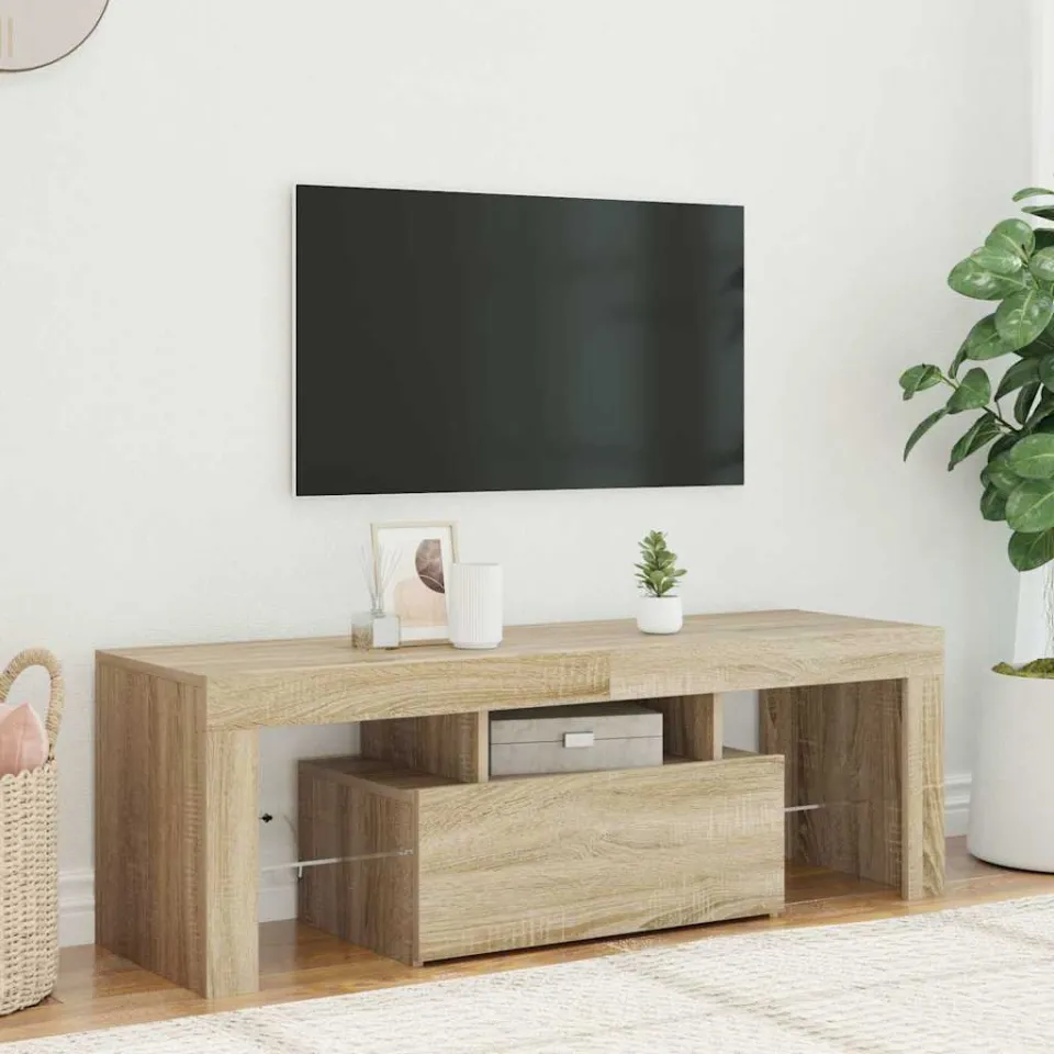 vidaXL Tv-meubel met LED-verlichting 120x35x40cm sonoma eikenkleurig, foto 3