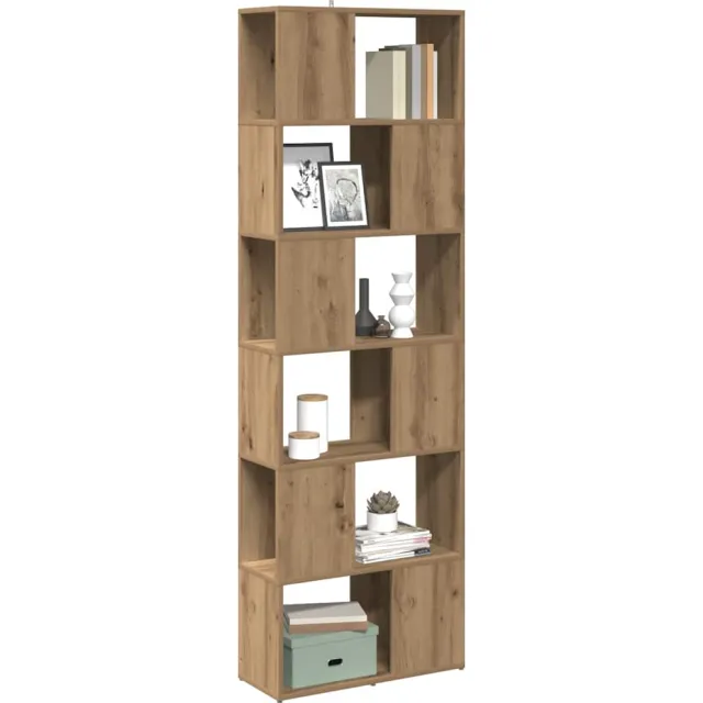 vidaXL Boekenkast/kamerscherm 60x24x186 cm artisanaal eikenkleur Bruin