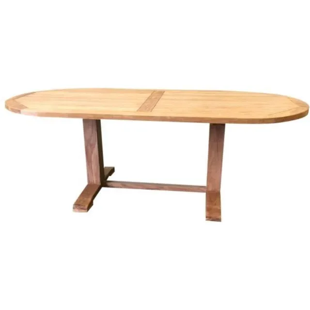 AVH-Outdoor Tuinmeubelen Geneva dining tuintafel 220x100xH79 teak Bruin / Terre
