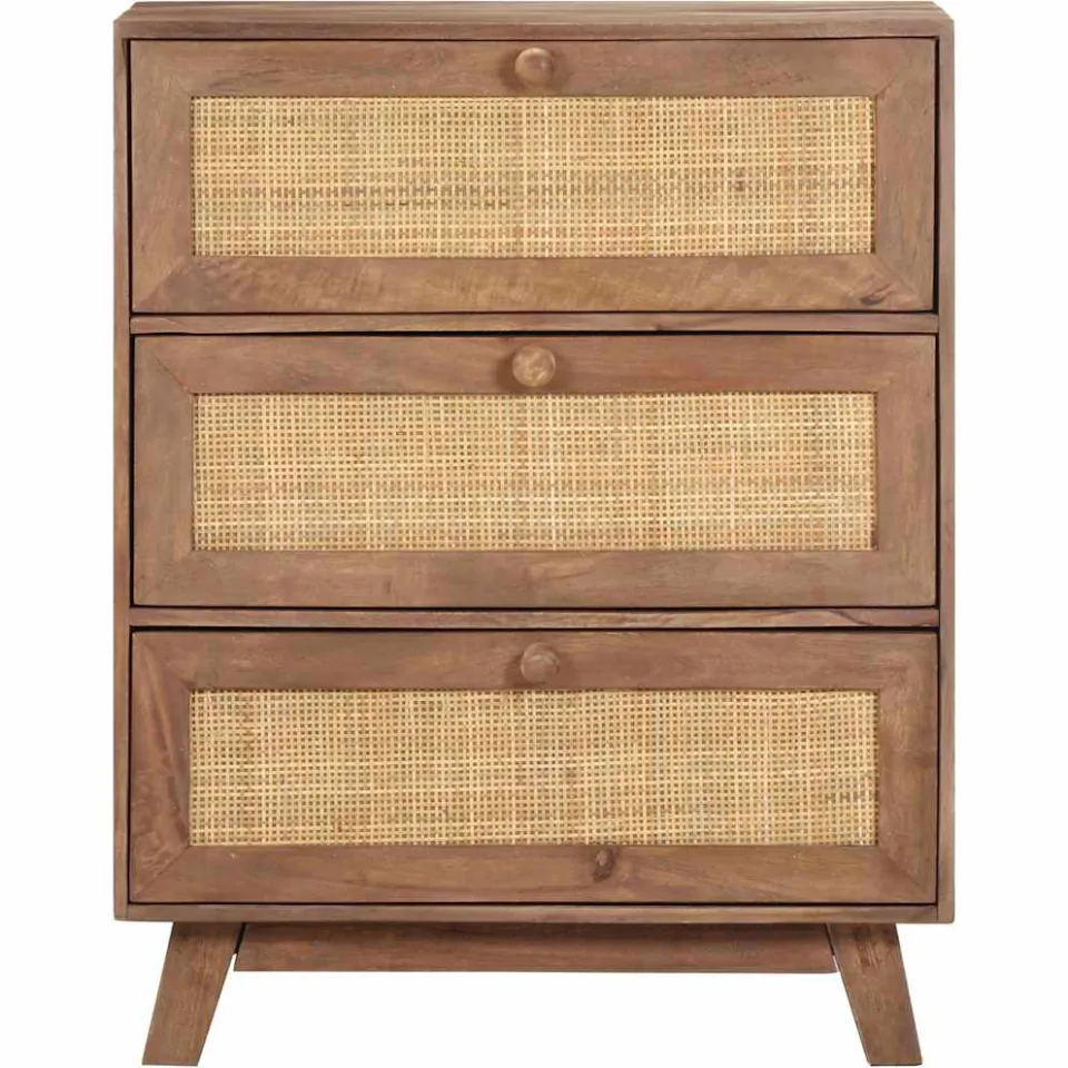 vidaXL Dressoir 61x35x76 cm massief mangohout bruin, foto 2