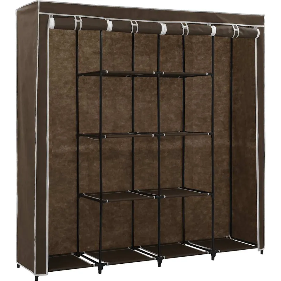 vidaXL Kledingkast met 4 vakken 175x45x170 cm bruin, foto 3