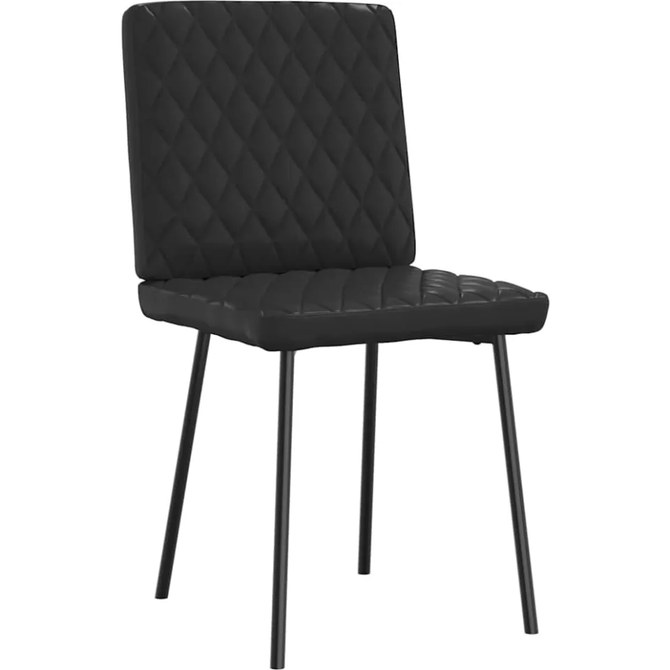 vidaXL Eetkamerstoelen 6 st kunstleer zwart