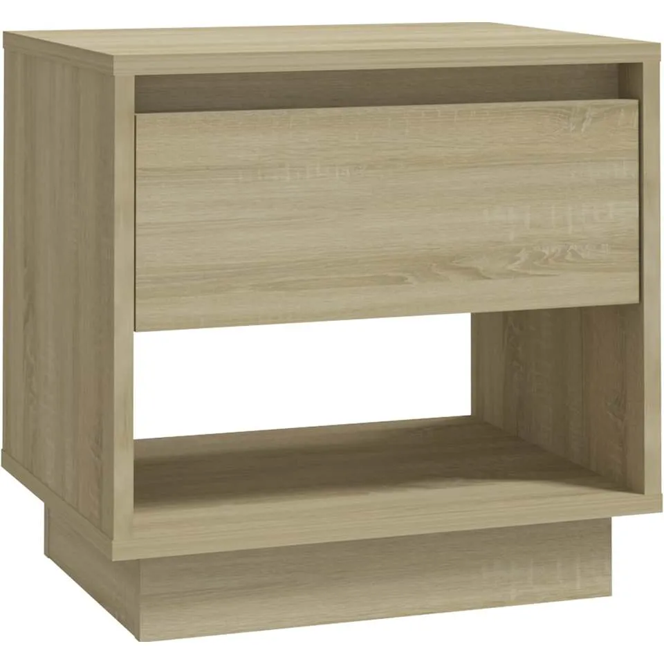 vidaXL Nachtkastjes 2 st 45x34x44 cm bewerkt hout sonoma eikenkleurig, foto 4