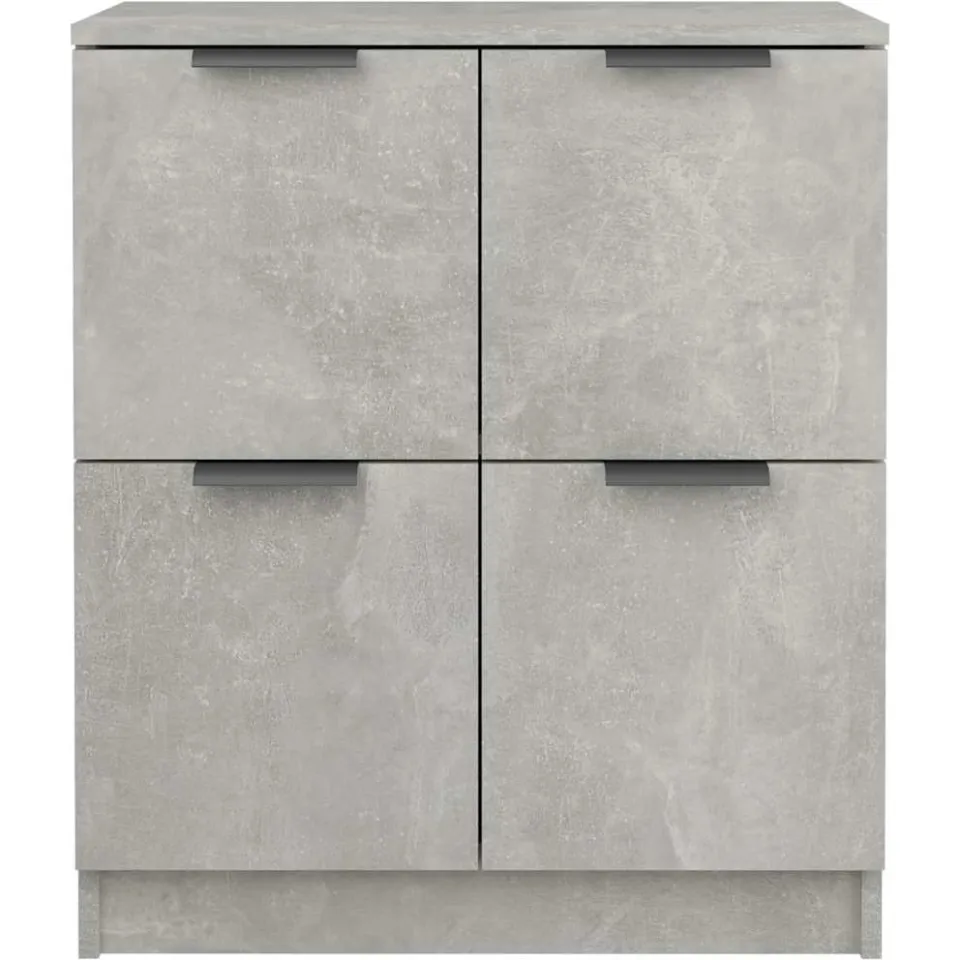 vidaXL Dressoir 60x30x70 cm bewerkt hout betongrijs grijs, foto 4