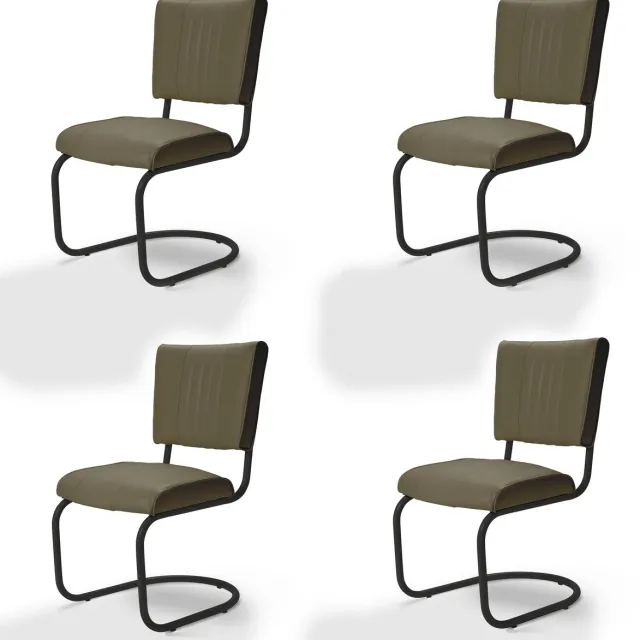 Bel Air Retro Fifties Furniture Prospect MP Black Army Set van 4