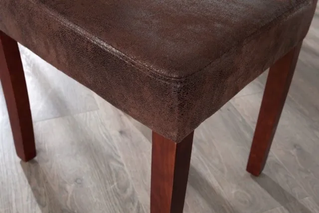 Invicta Interior Edele koloniale stoel GENUA sigaarbruin vintage look grenen massief houten poten - 22207 Zie omschrijving
