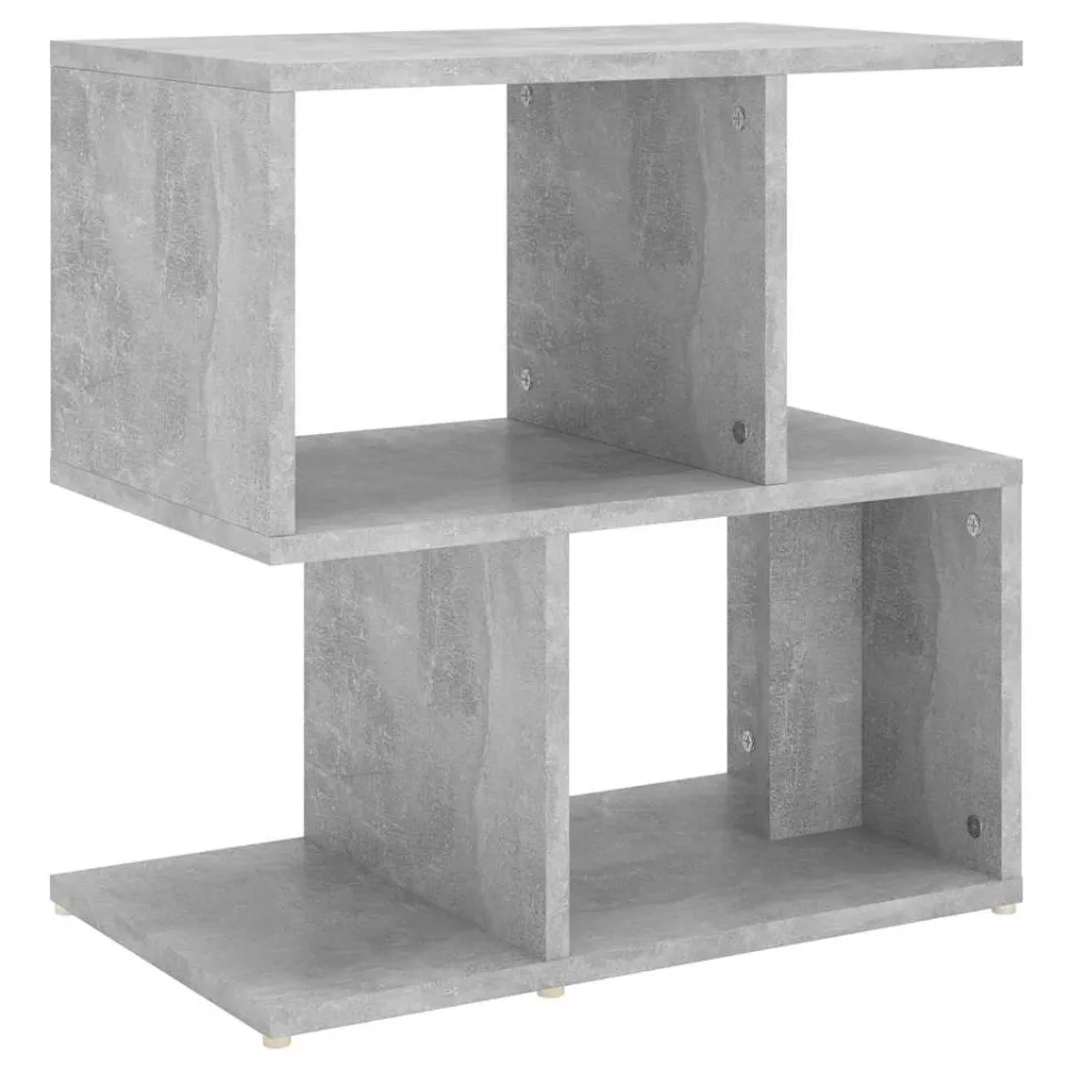 vidaXL Nachtkastje 50x30x51,5 cm bewerkt hout betongrijs grijs, foto 3