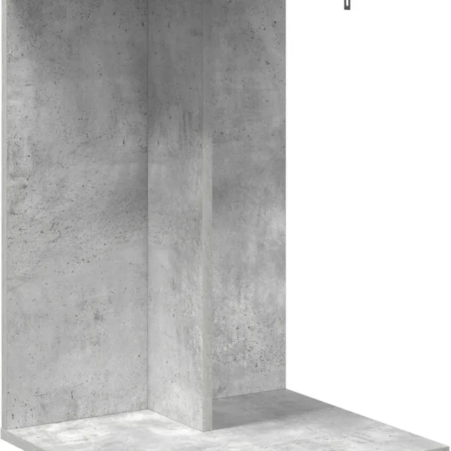 vidaXL Bijzettafel - Beton - Grijs - 45 - x - 40 - x - 62,5 - cm - Bewerkt - hout Beton grijs