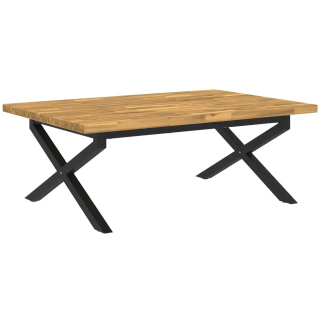 vidaXL Vierkante - Eettafel - 120 - x - 90 - x - 75 - cm - Massief - Acacia - Hout - Wit