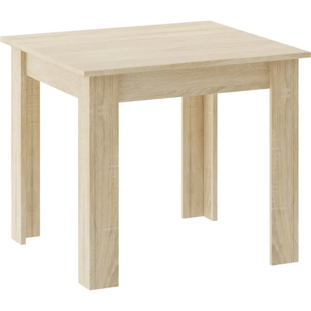 LEOBERT Eettafel NP 80x80 - SONOMA - Modern Design, Kleur: Eiken Sonoma, Geschikt voor Keuken, Eetkamer en Woonkamer, 80 x 80 cm eikenkleur