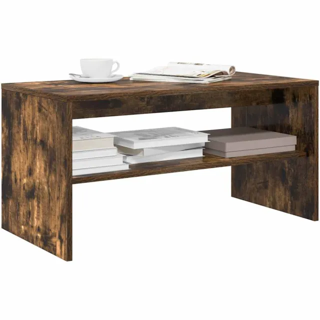 vidaXL Tv-meubel 80x40x40 cm bewerkt hout gerookt eikenkleurig Bruin