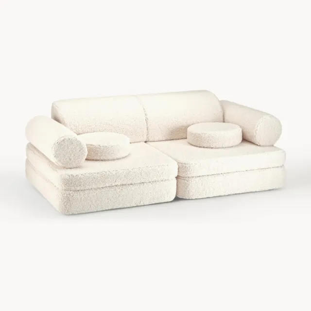 Wigiwama Handgemaakte modulaire teddy speelbank Sugar Wit