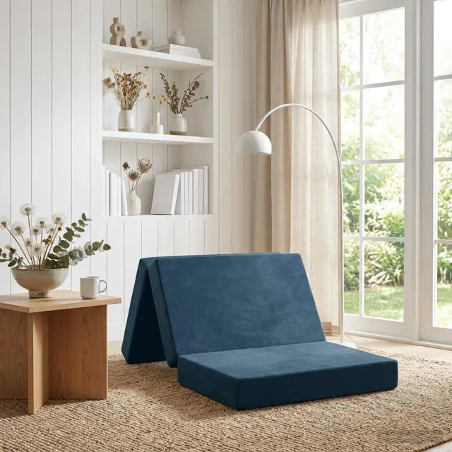 vidaXL Vouwbare Bankbed 80 x 67 x 45 cm Blauw