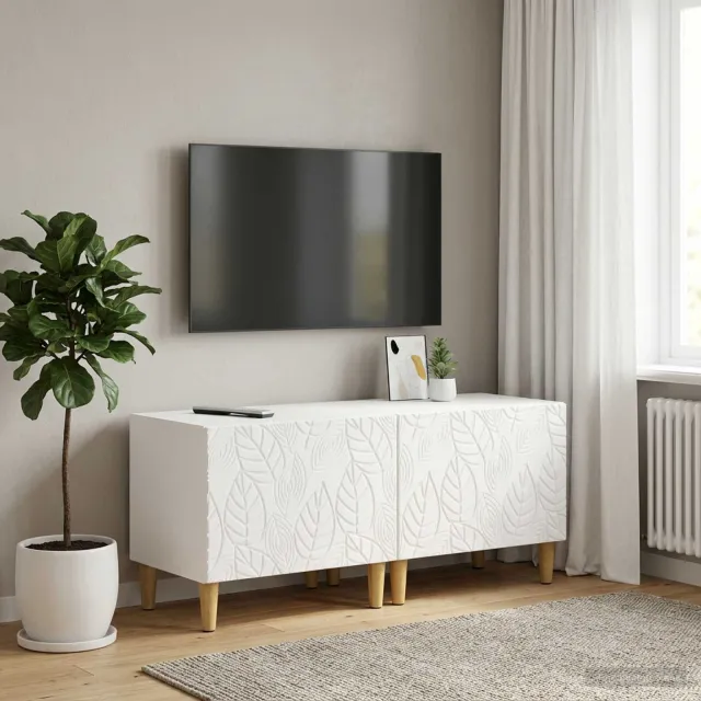 vidaXL Tv-meubel Wit Bewerkt hout