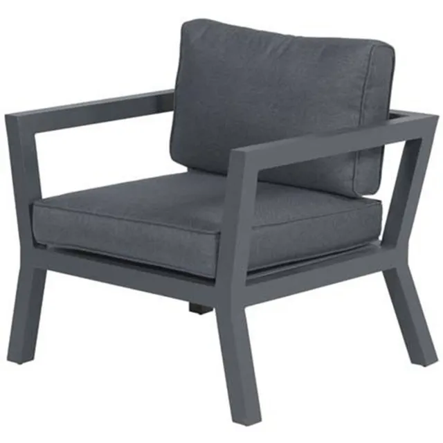 Garden Impressions Colorado lounge stoel - carbon black/ reflex black donker grijs