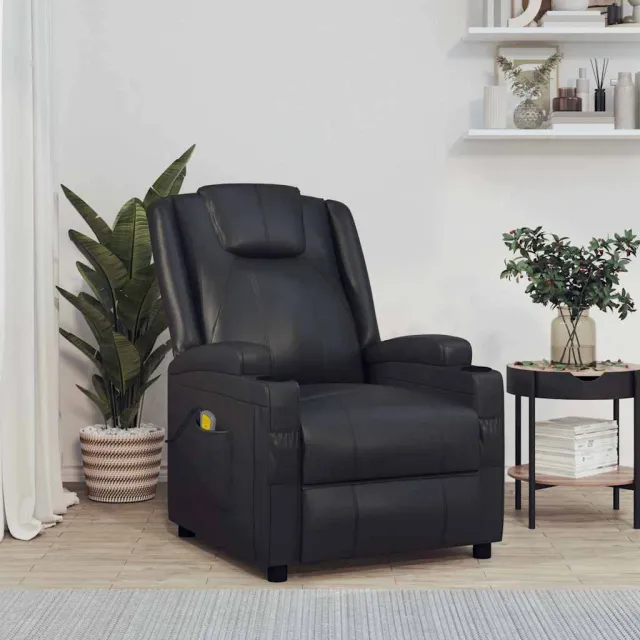 vidaXL Massagestoel kunstleer zwart, foto 2