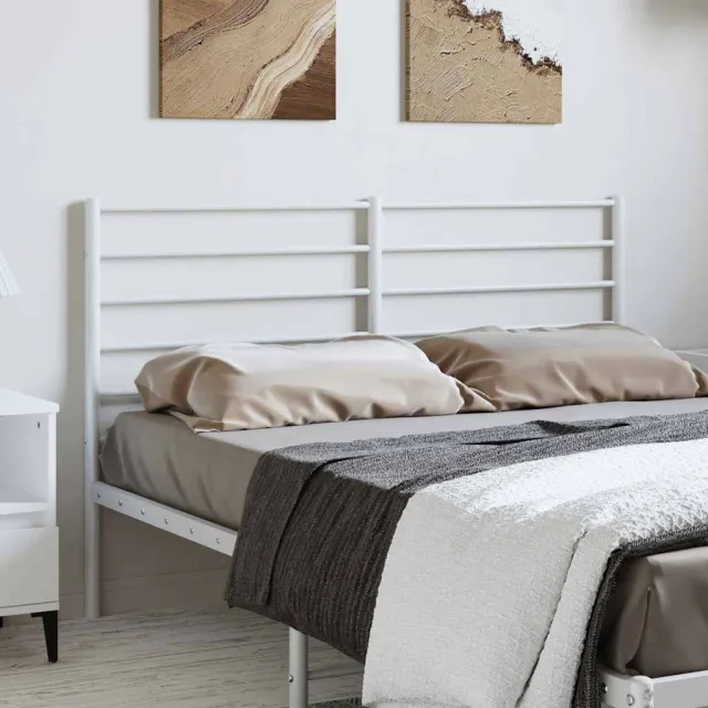 vidaXL Vervangend hoofdbord metaal wit 150 cm