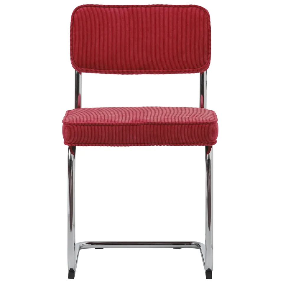 Lisomme Anne ribstof eetkamerstoel donker rood, foto 3