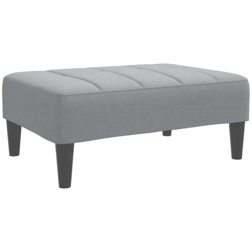 vidaXL Voetenbank 77x55x31 cm stof lichtgrijs